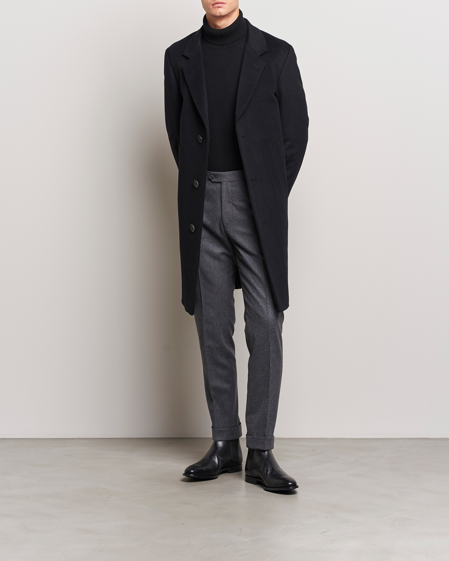 Heren | Jassen | Oscar Jacobson | Shaw Wool/Cashmere Coat Black