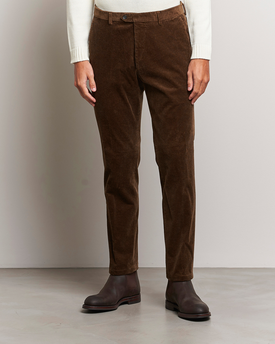 Homme | Pantalons | Oscar Jacobson | Denz Corduroy Trousers Brown