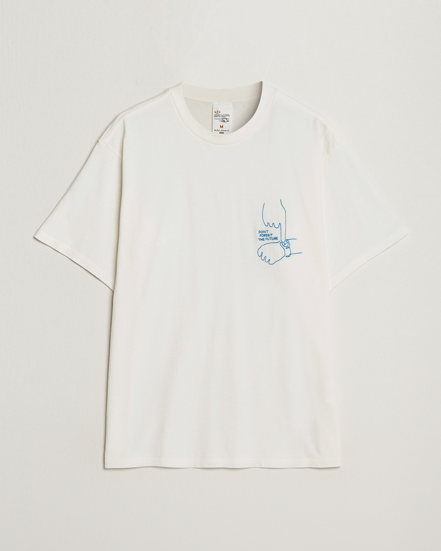 Homme | T-shirts | Nudie Jeans | Koffe Future Crew Neck T-Shirt Off White