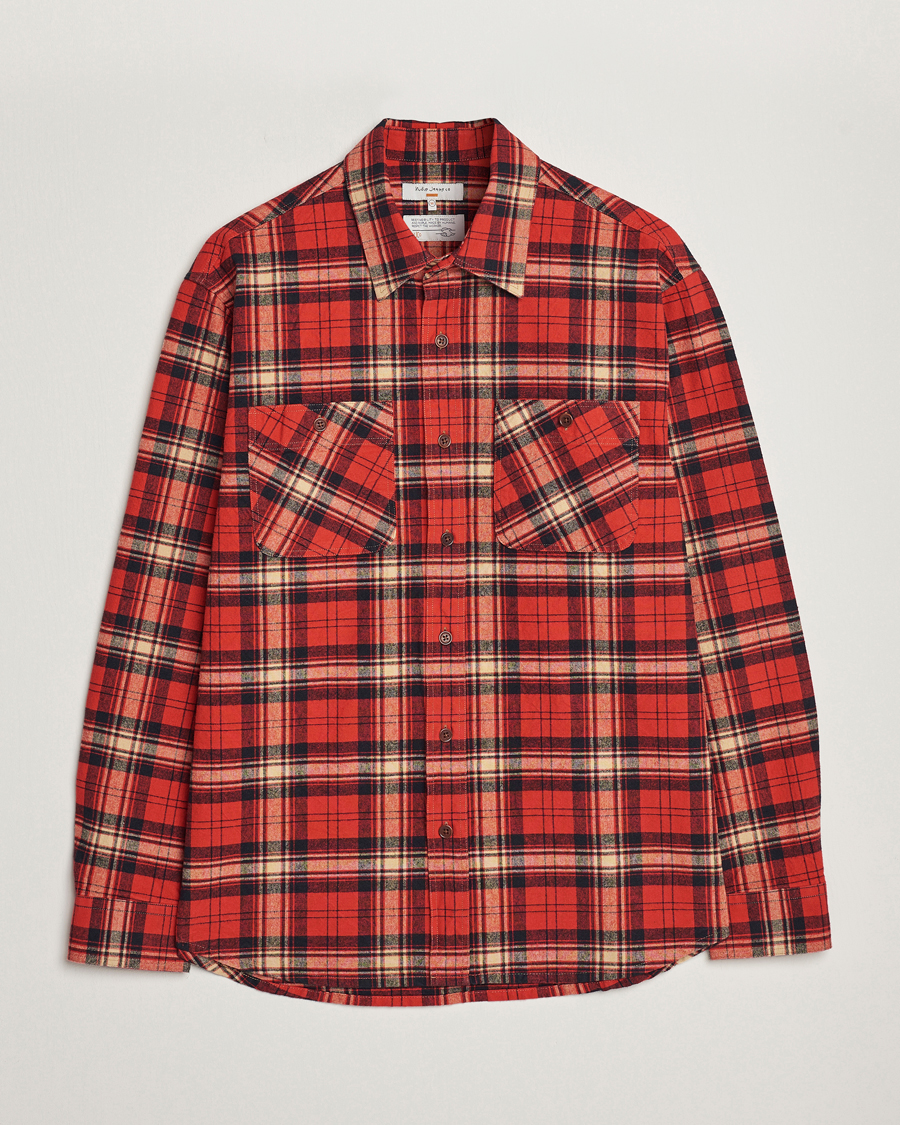 Homme | Chemises | Nudie Jeans | Filip Flannel Checked Shirt Red