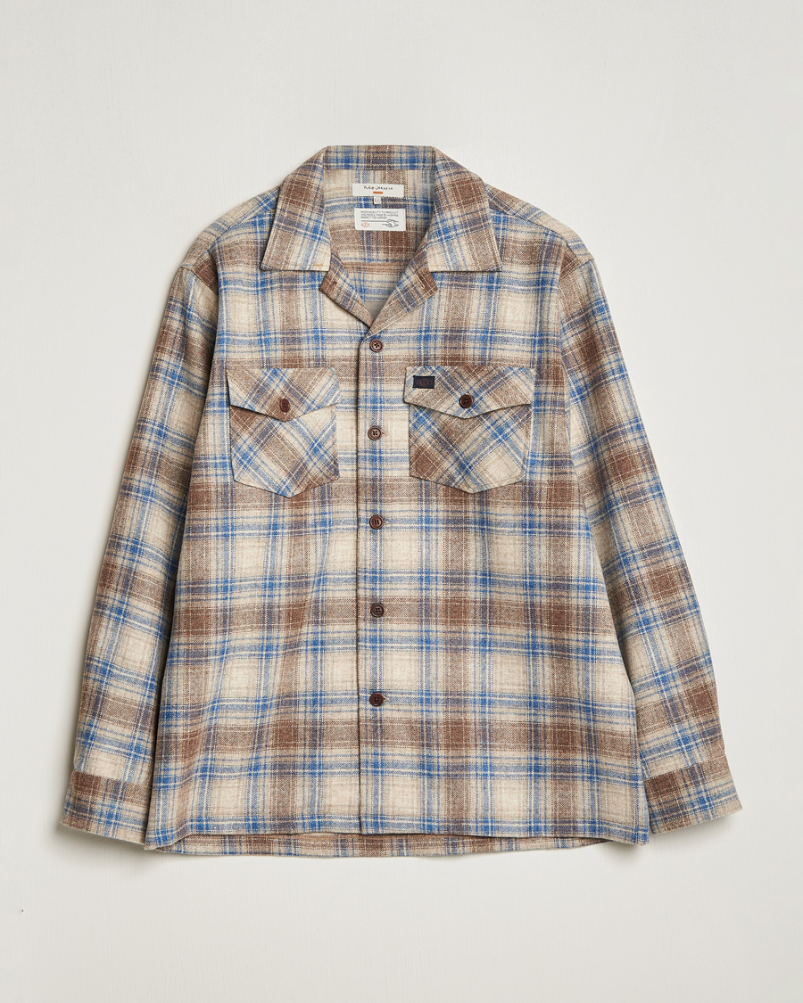 Homme | Chemises | Nudie Jeans | Vincent Wool Checked Overshirt Multi