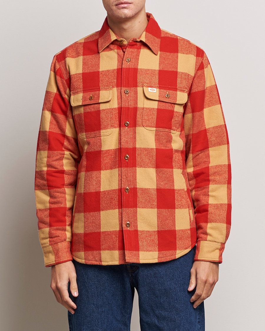 Homme | Manteaux Et Vestes | Nudie Jeans | Glenn Padded Checked Shirt Jacket Red