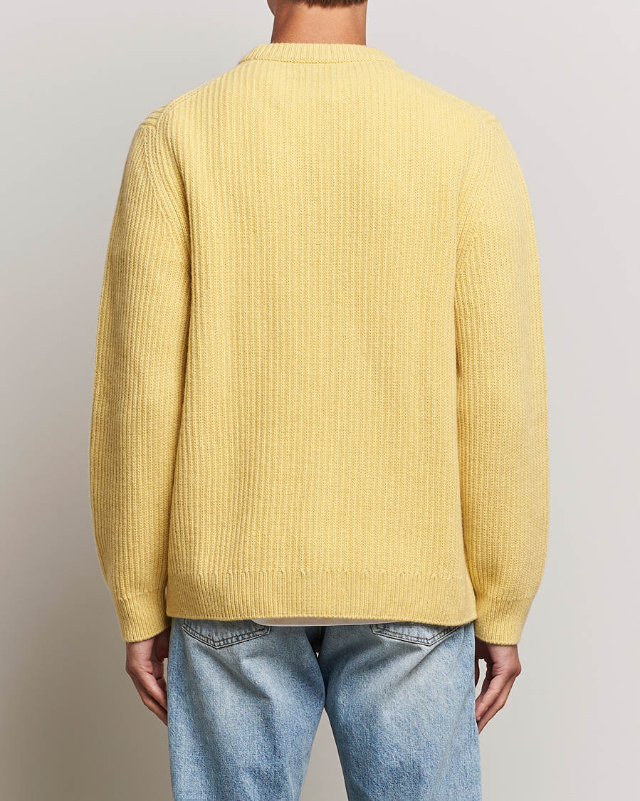 Homme | Pulls Et Tricots | Nudie Jeans | August Wool Rib Knitted Sweater Citra Yellow