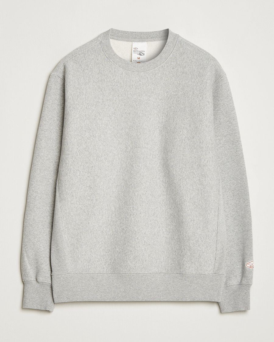 Heren | Truien | Nudie Jeans | Hasse Crew Neck Sweatshirt Grey Melange