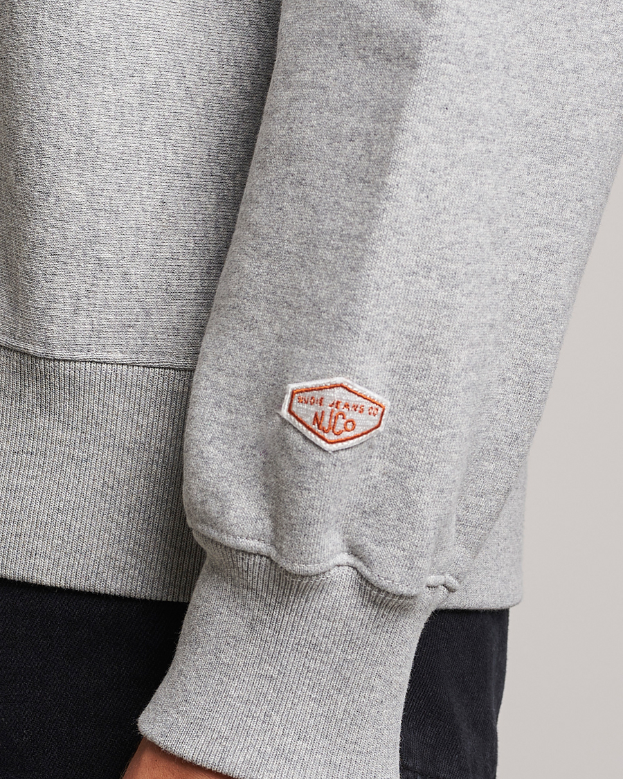 Heren | Truien | Nudie Jeans | Hasse Crew Neck Sweatshirt Grey Melange