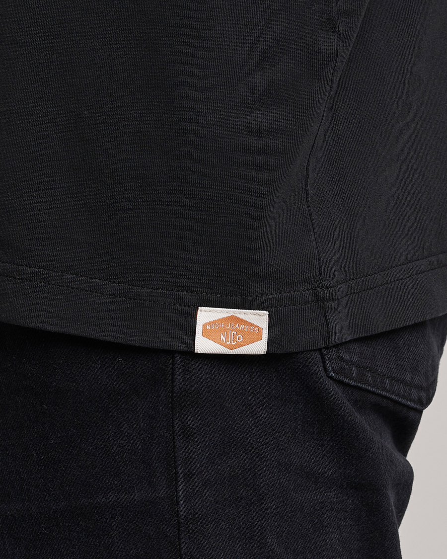 Heren | T-shirts | Nudie Jeans | Uno Everyday Crew Neck T-Shirt Black