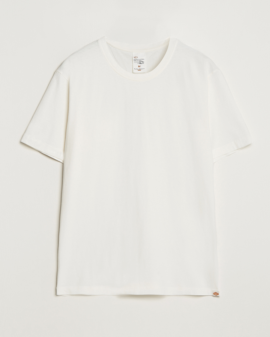Homme | T-shirts | Nudie Jeans | Uno Everyday Crew Neck T-Shirt Chalk White