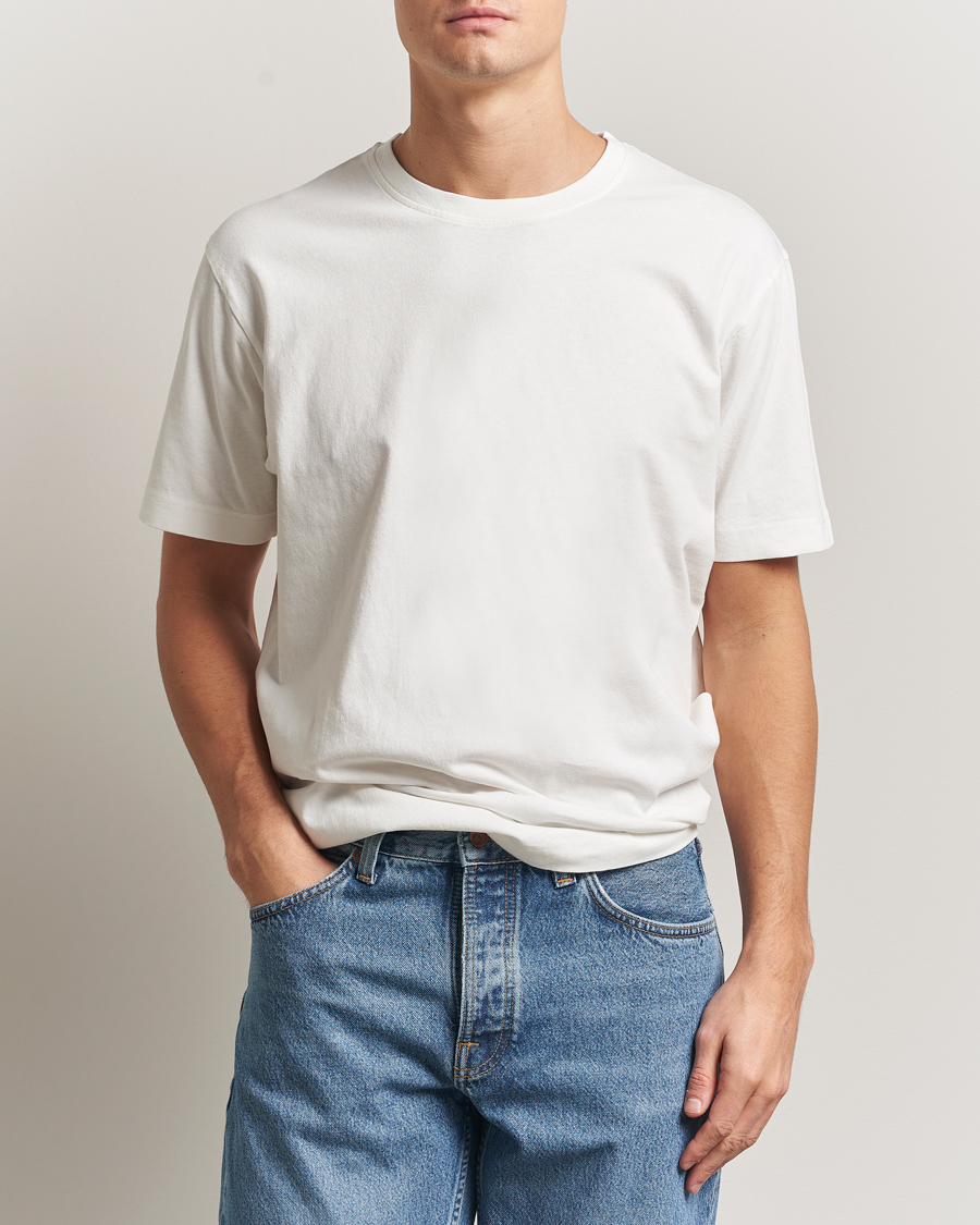 Homme | T-shirts | Nudie Jeans | Uno Everyday Crew Neck T-Shirt Chalk White