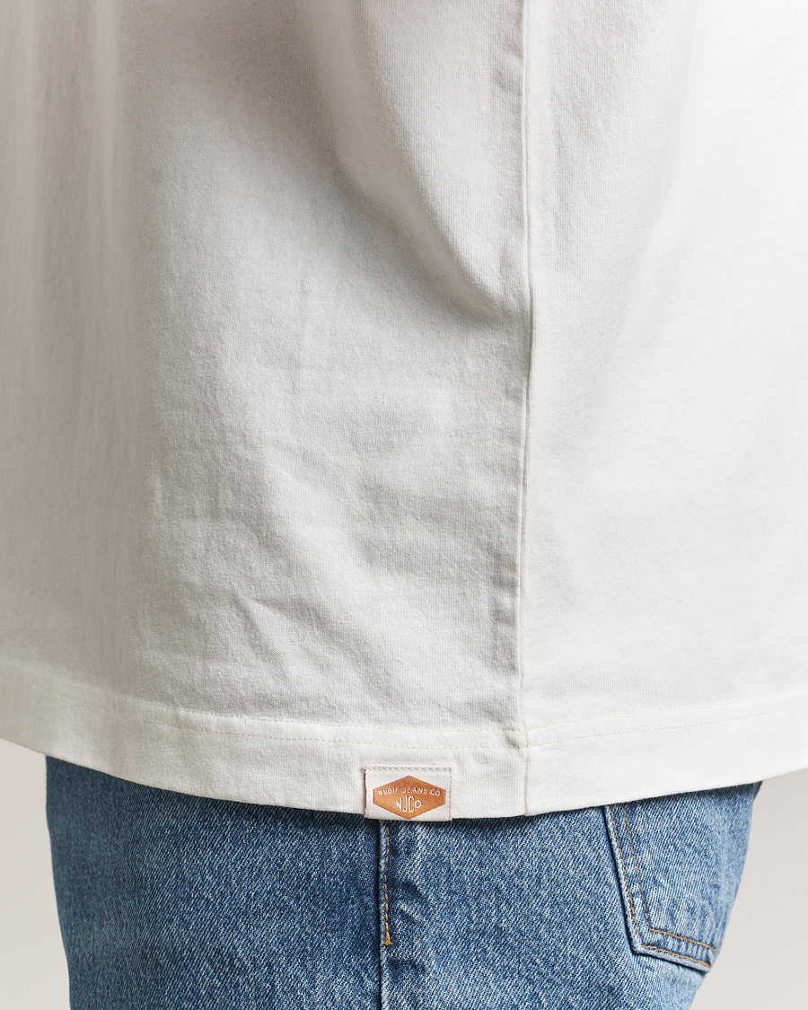 Heren | T-shirts | Nudie Jeans | Uno Everyday Crew Neck T-Shirt Chalk White
