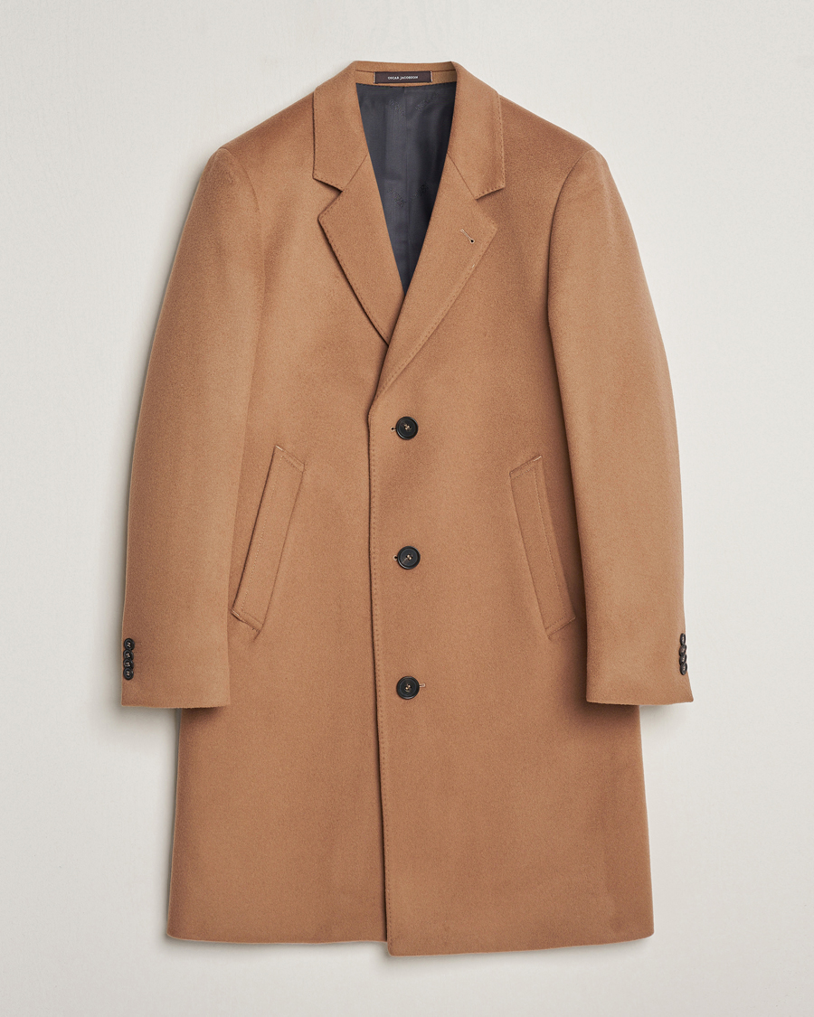 Heren | Jassen | Oscar Jacobson | Shaw Wool/Cashmere Coat Camel