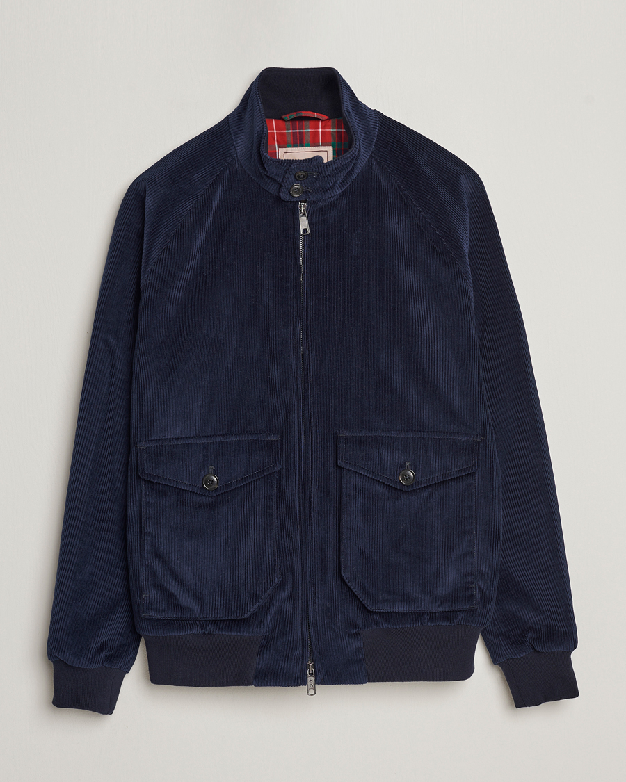 Homme | Manteaux Et Vestes | Baracuta | G9 Pocket Padded Cord Harrington Jacket Navy