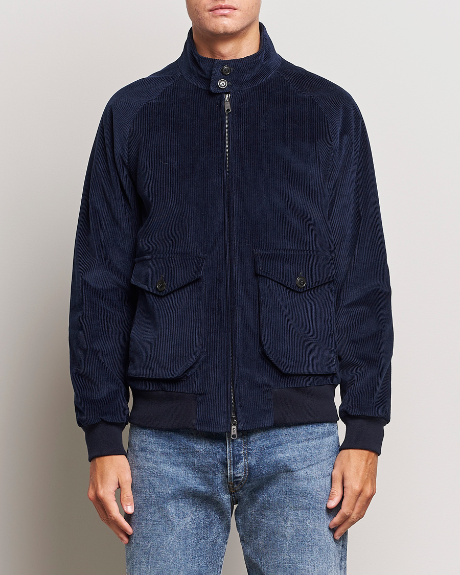 Homme | Manteaux Et Vestes | Baracuta | G9 Pocket Padded Cord Harrington Jacket Navy