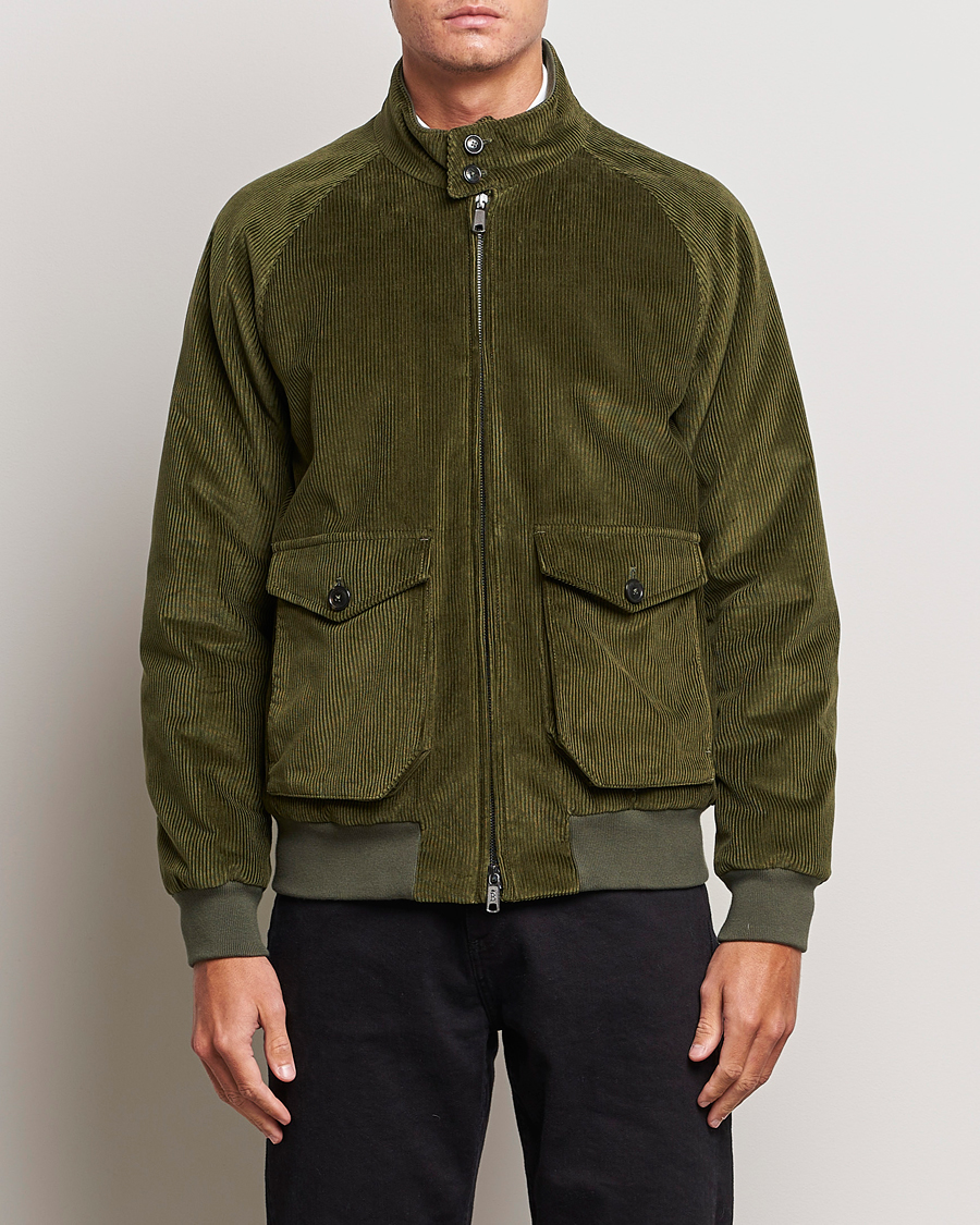 Homme | Manteaux Et Vestes | Baracuta | G9 Pocket Padded Cord Harrington Jacket Olive