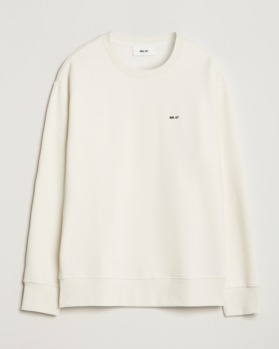 Homme | Pulls Et Tricots | NN07 | Briggs Logo Crew Neck Sweatshirt Off White