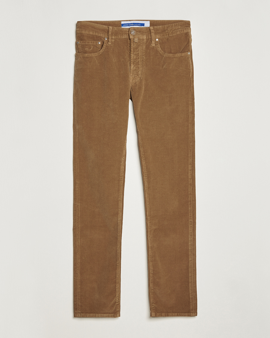 Homme | Pantalons | Jacob Cohën | Bard 5-Pocket Corduroy Trousers Beige