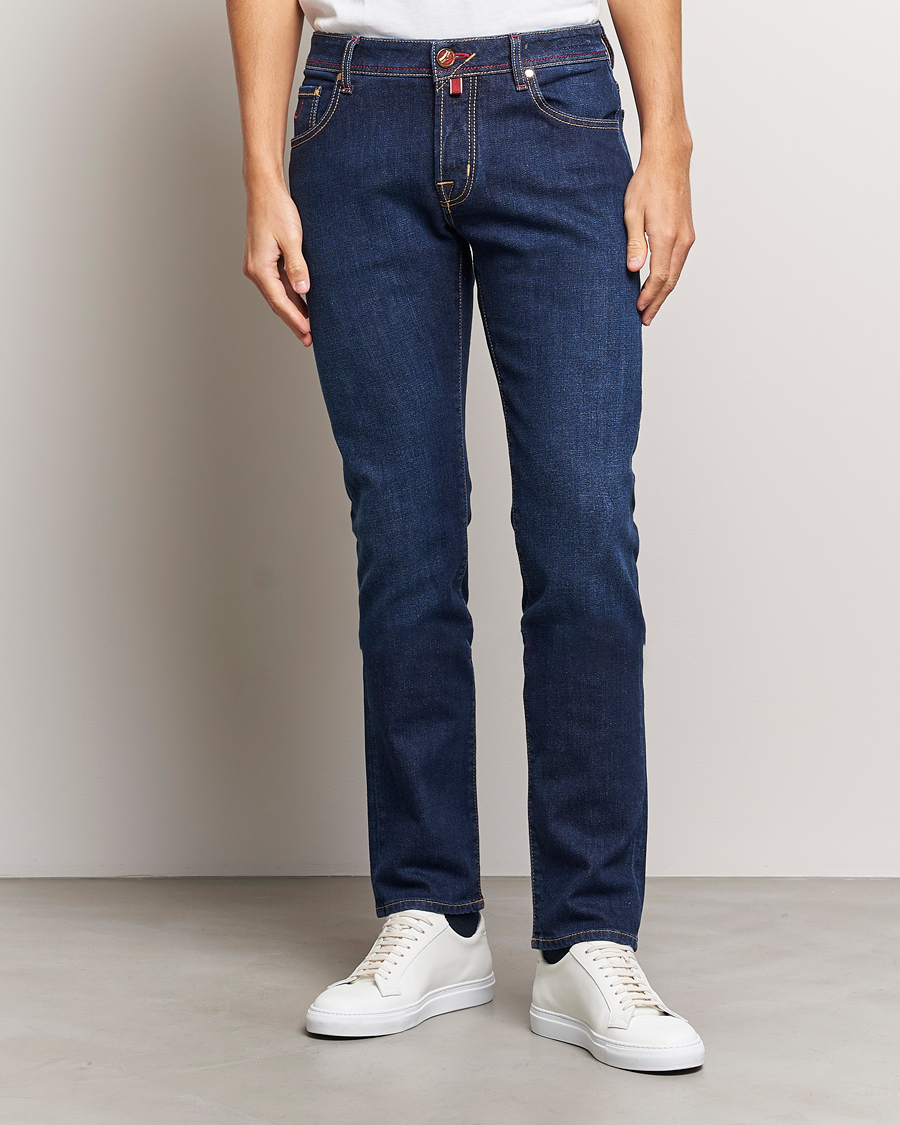 Homme | Jeans | Jacob Cohën | Nick Venice Slim Fit Stretch Jeans Dark Blue