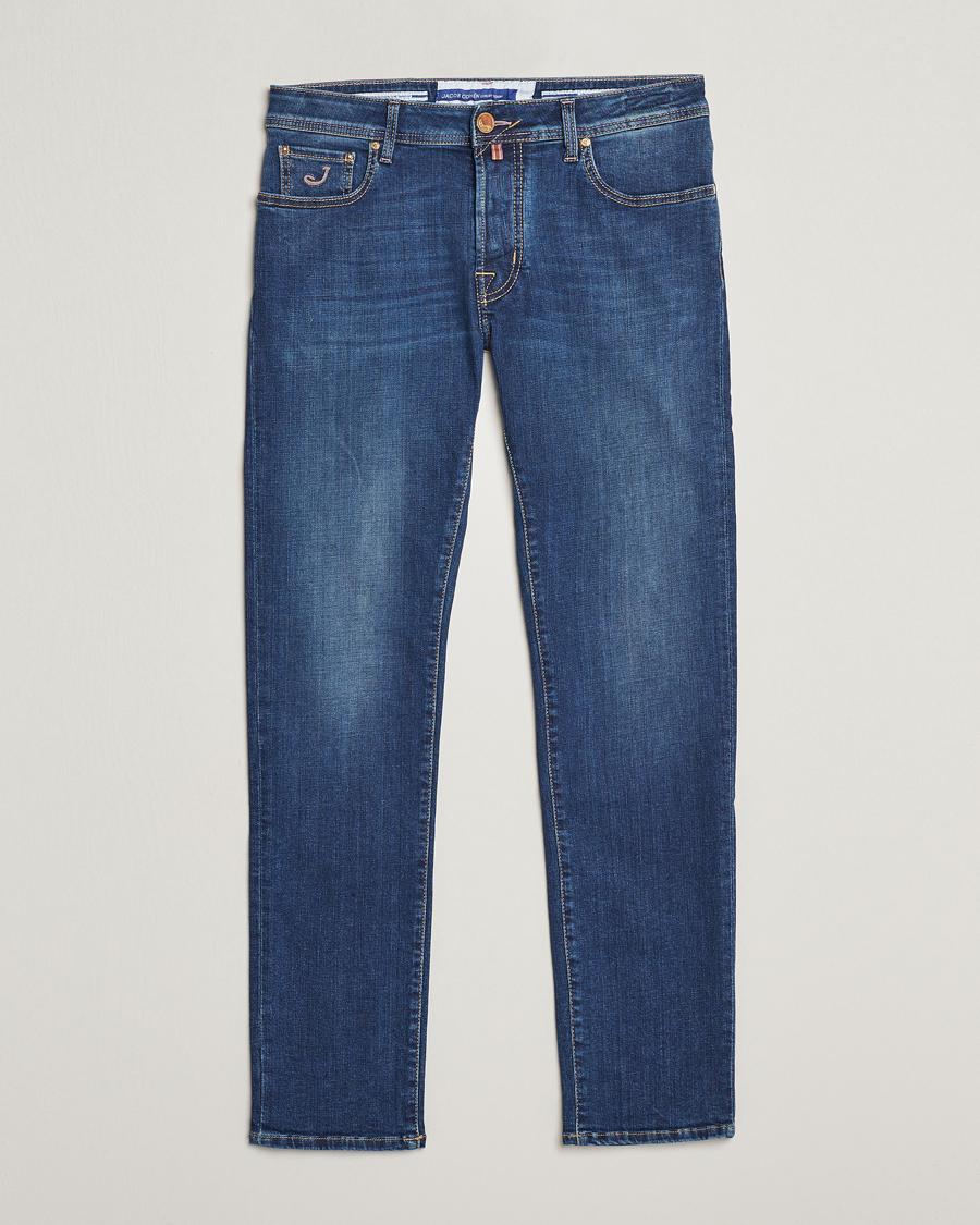 Homme | Jeans | Jacob Cohën | Bard Rome Slim Fit Stretch Jeans Mid Blue