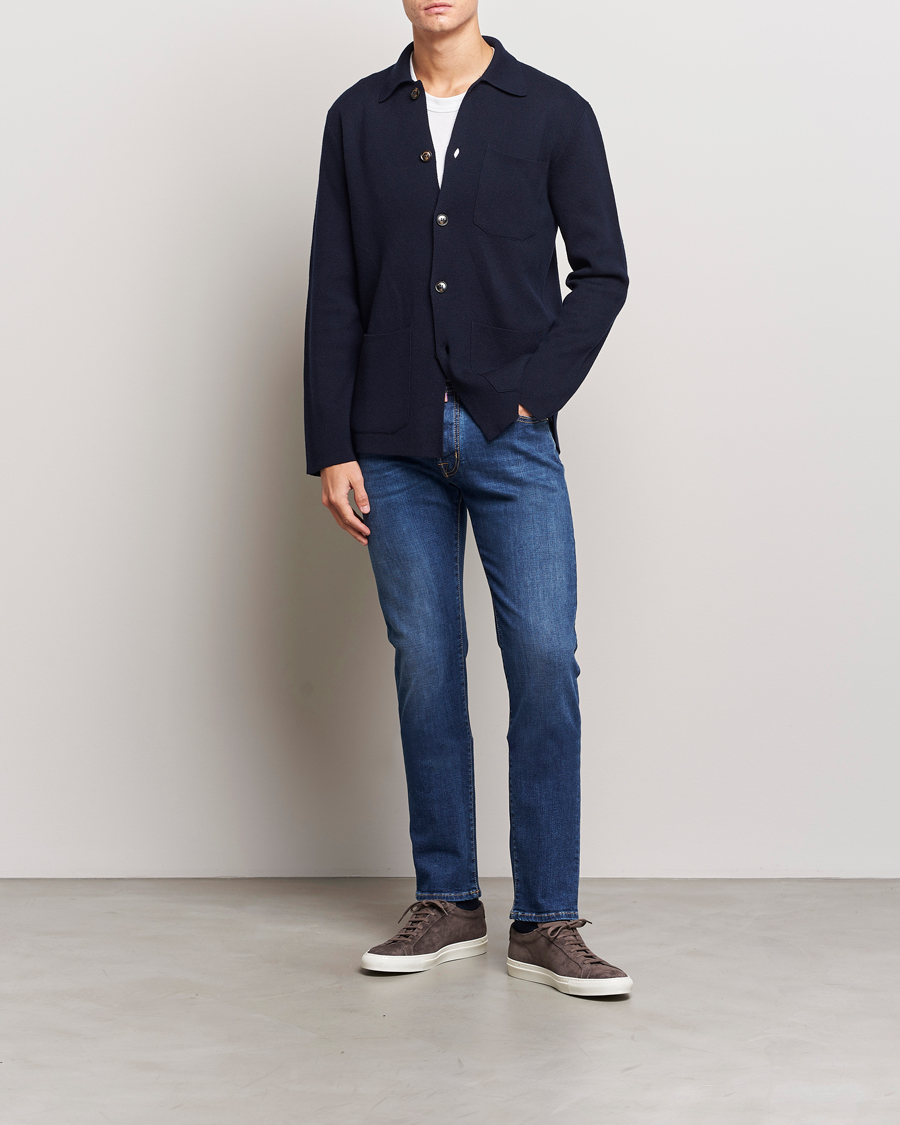 Heren | Jeans | Jacob Cohën | Bard Rome Slim Fit Stretch Jeans Mid Blue
