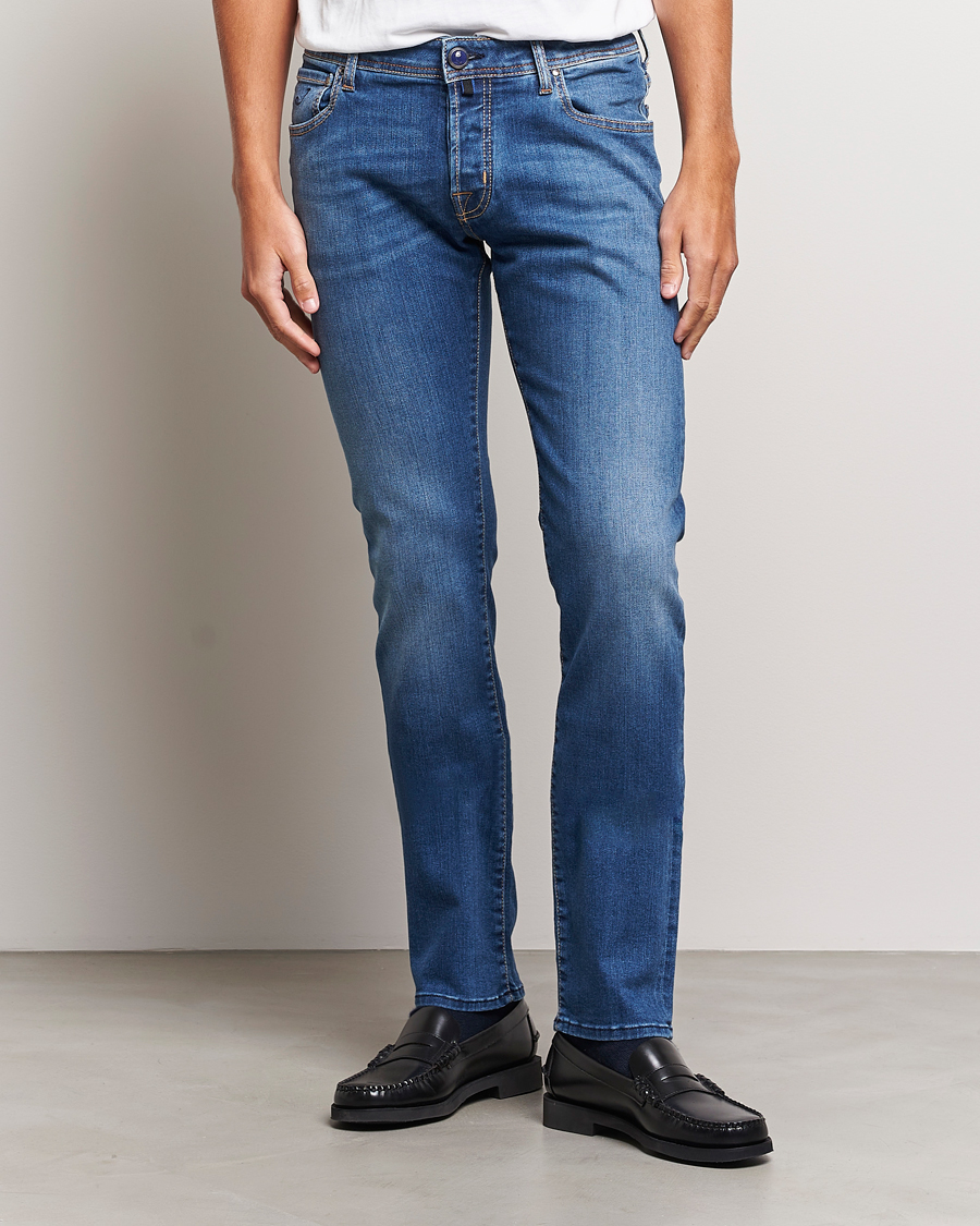 Homme | Jeans | Jacob Cohën | Nick Slim Fit Stretch Jeans Blue
