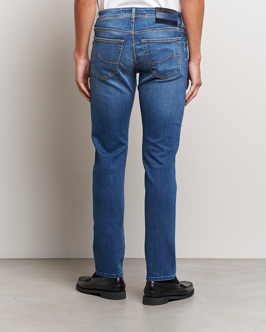 Homme | Jeans | Jacob Cohën | Nick Slim Fit Stretch Jeans Blue