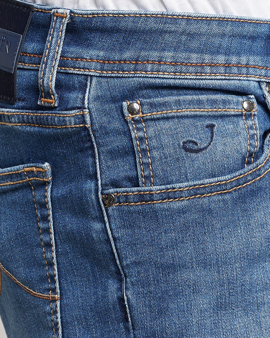 Homme | Jeans | Jacob Cohën | Nick Slim Fit Stretch Jeans Blue