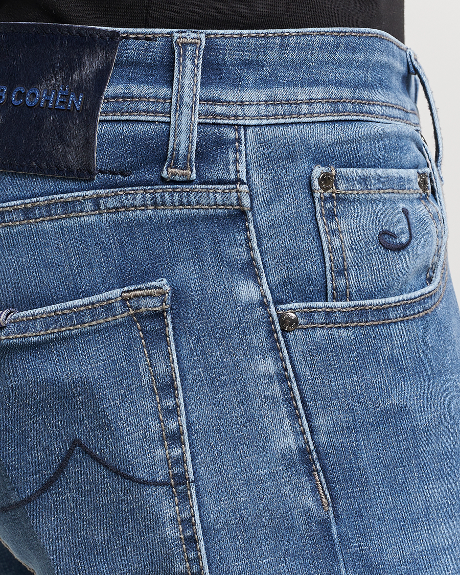Homme | Jeans | Jacob Cohën | Nick Slim Fit Stretch Jeans Light Blue