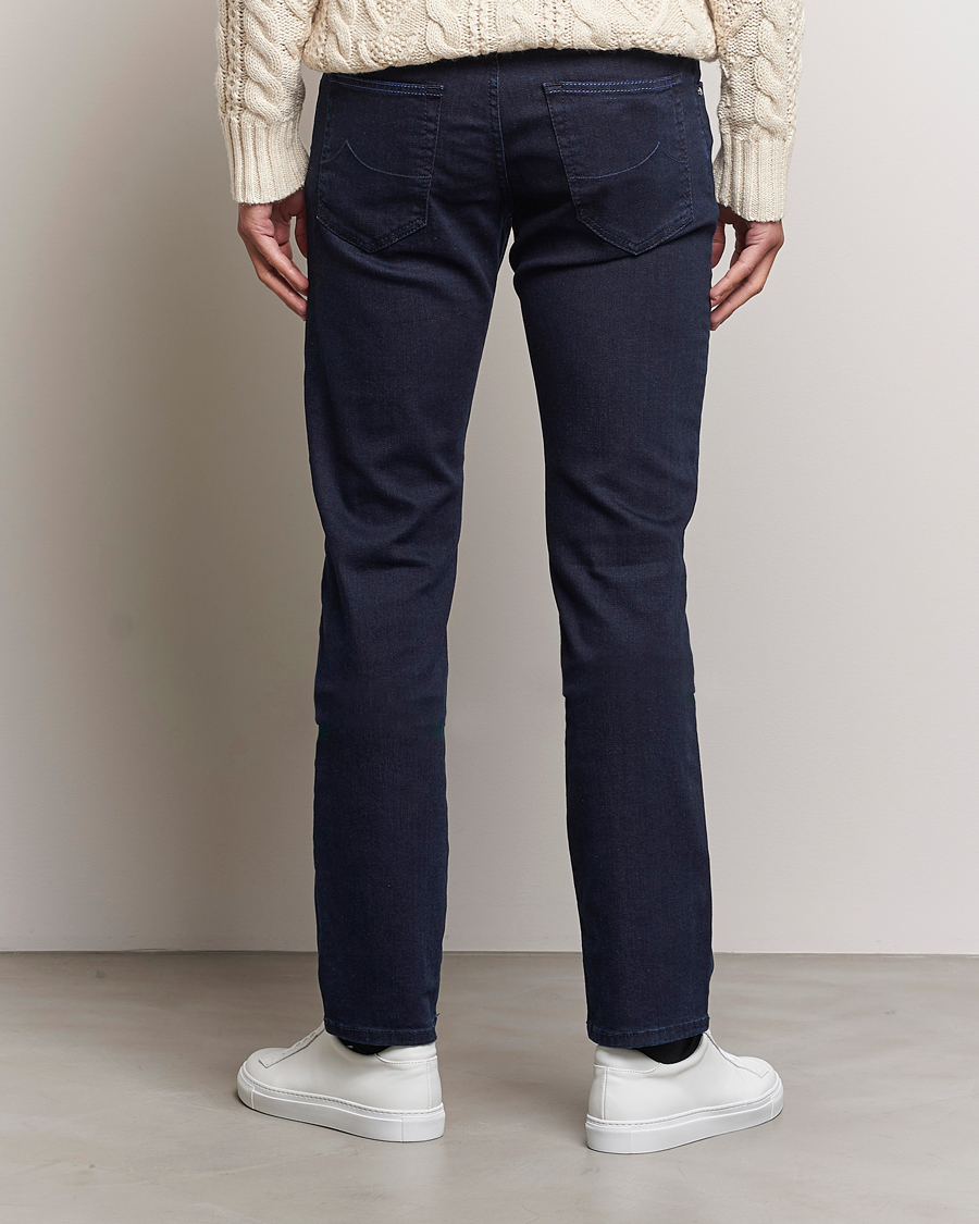 Heren | Jeans | Jacob Cohën | Nick Slim Fit Stretch Jeans Blue Black