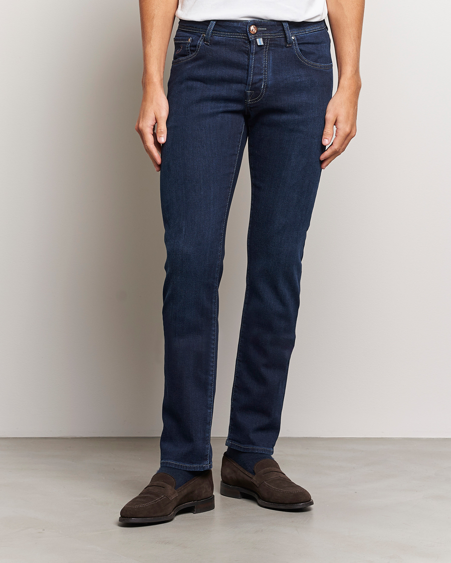 Homme | Jeans | Jacob Cohën | Nick Slim Fit Stretch Jeans Dark Blue
