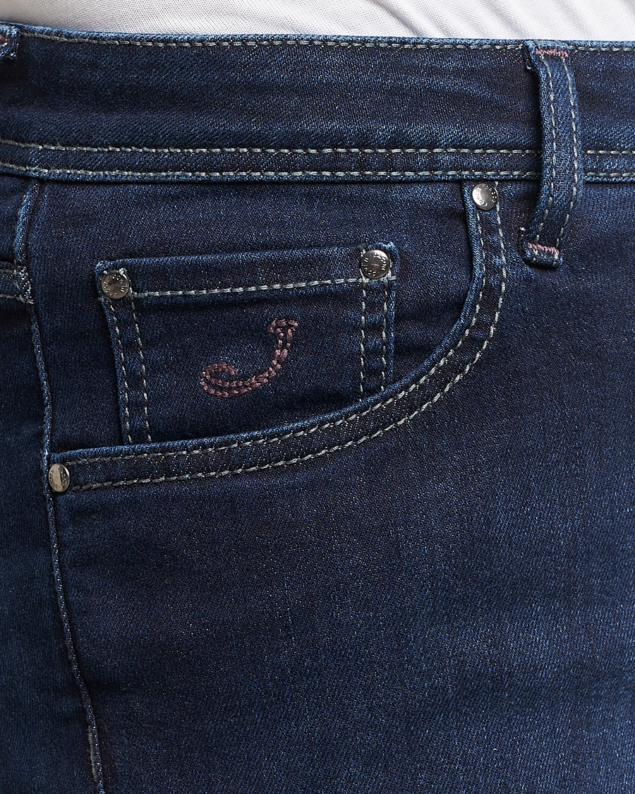 Homme | Jeans | Jacob Cohën | Nick Slim Fit Stretch Jeans Dark Blue