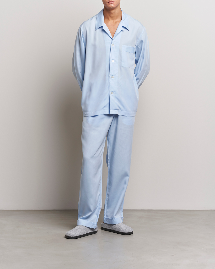 Homme | Peignoirs Et Pyjamas | CDLP | Long Sleeve Pyjama Shirt Sky Blue