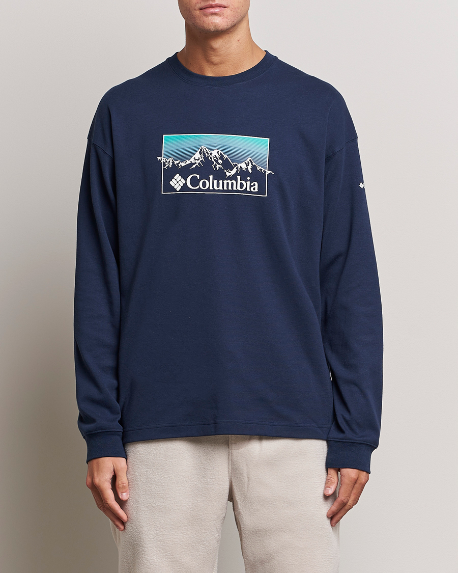 Homme | T-shirts | Columbia | Duxbery Relaxed Long Sleeve T-Shirt Collegiate Navy