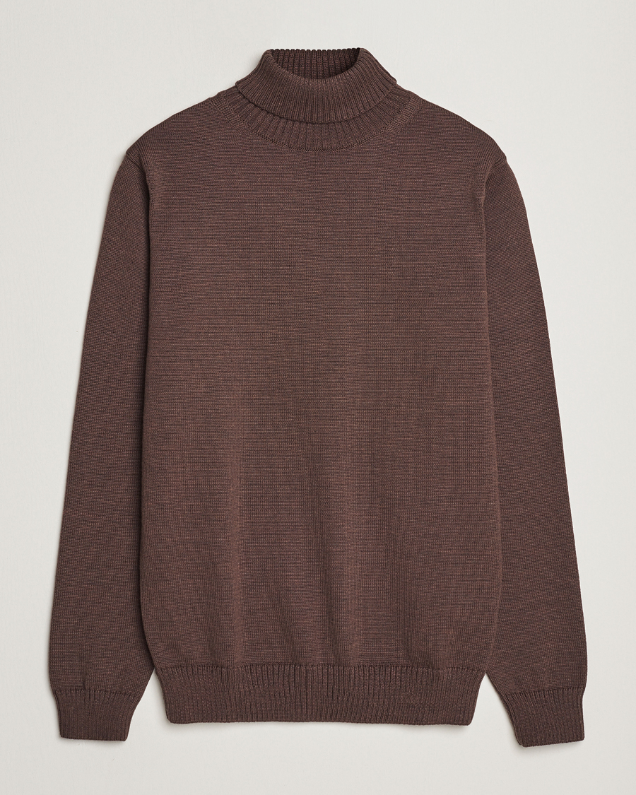 Homme | Pulls Et Tricots | Stenströms | Chunky Merino Rollneck Brown