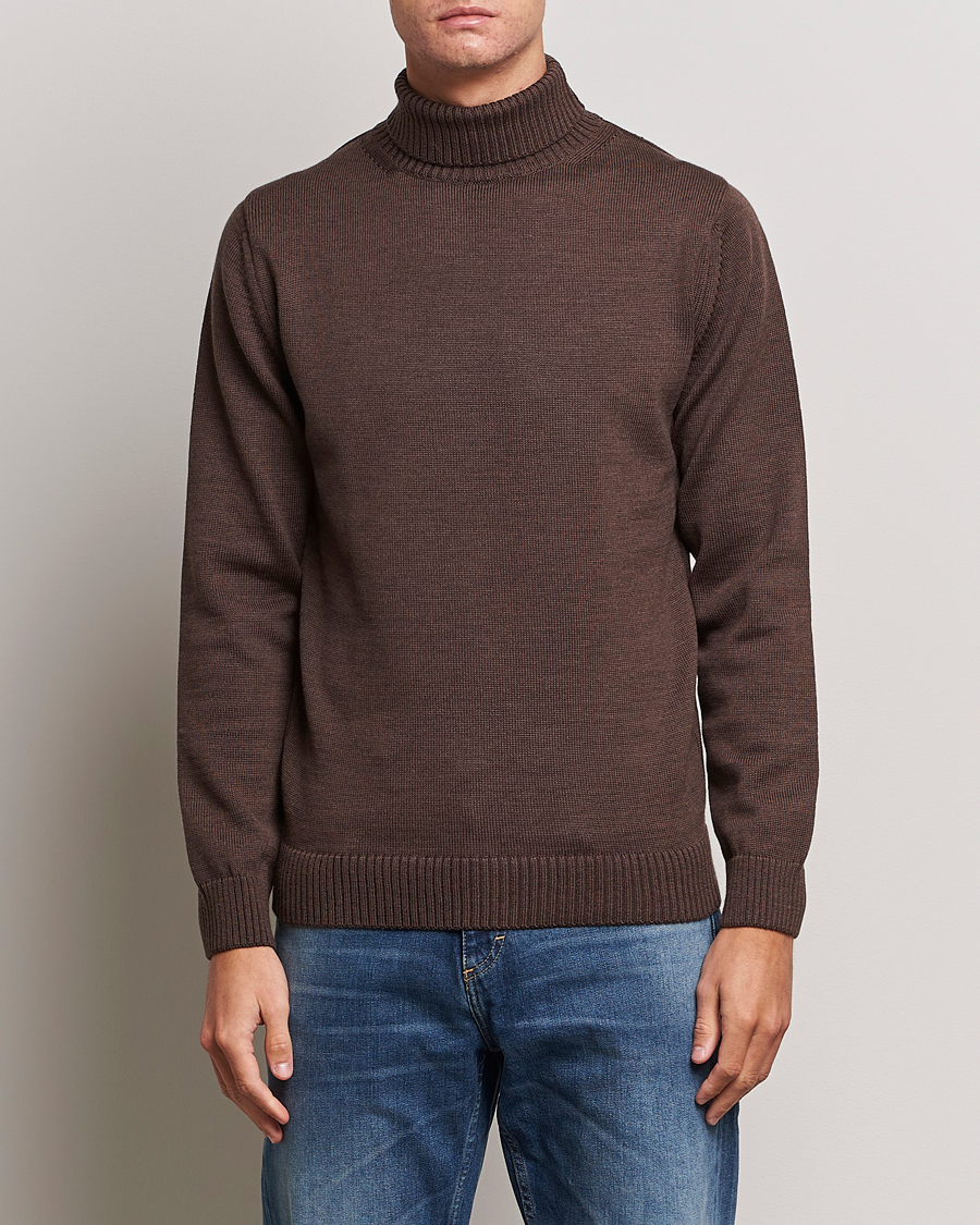 Homme | Pulls Et Tricots | Stenströms | Chunky Merino Rollneck Brown
