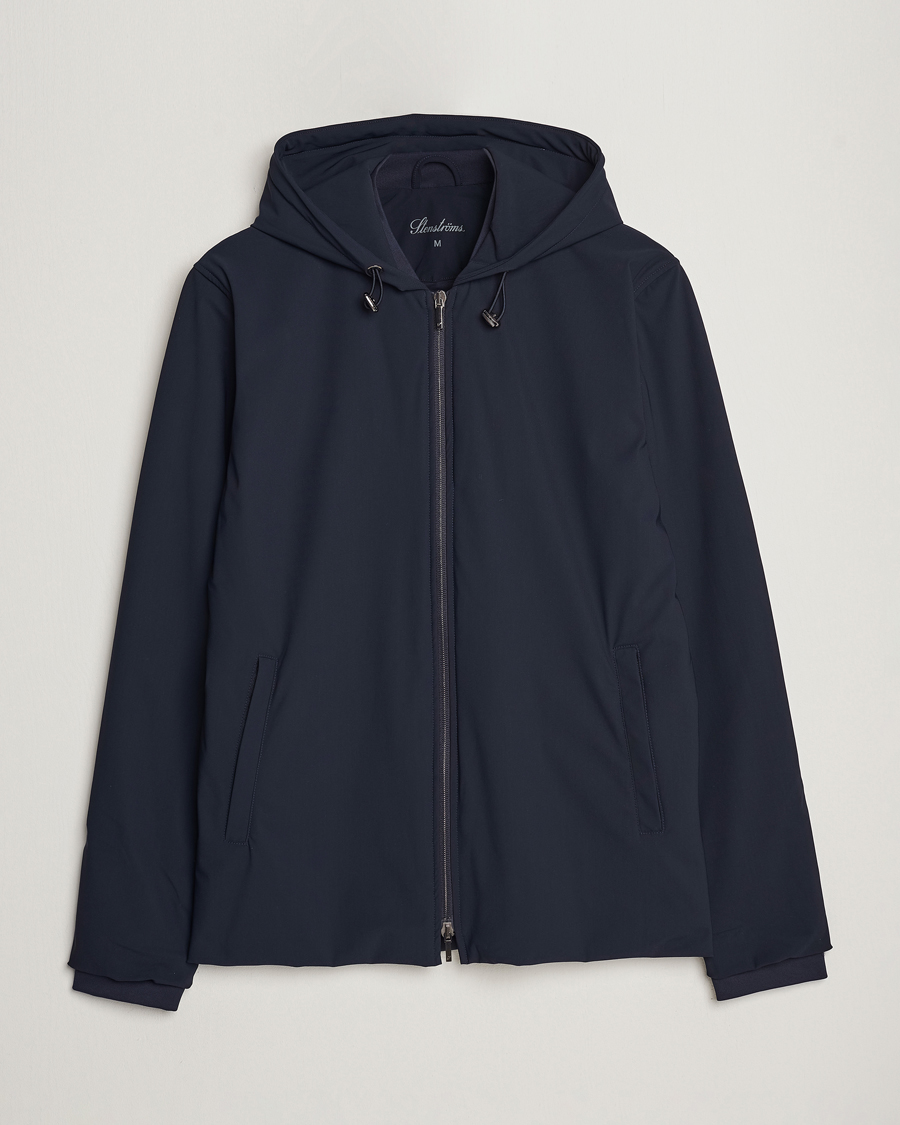 Homme | Manteaux Et Vestes | Stenströms | Active Jersey Leisure Hood Jacket Navy