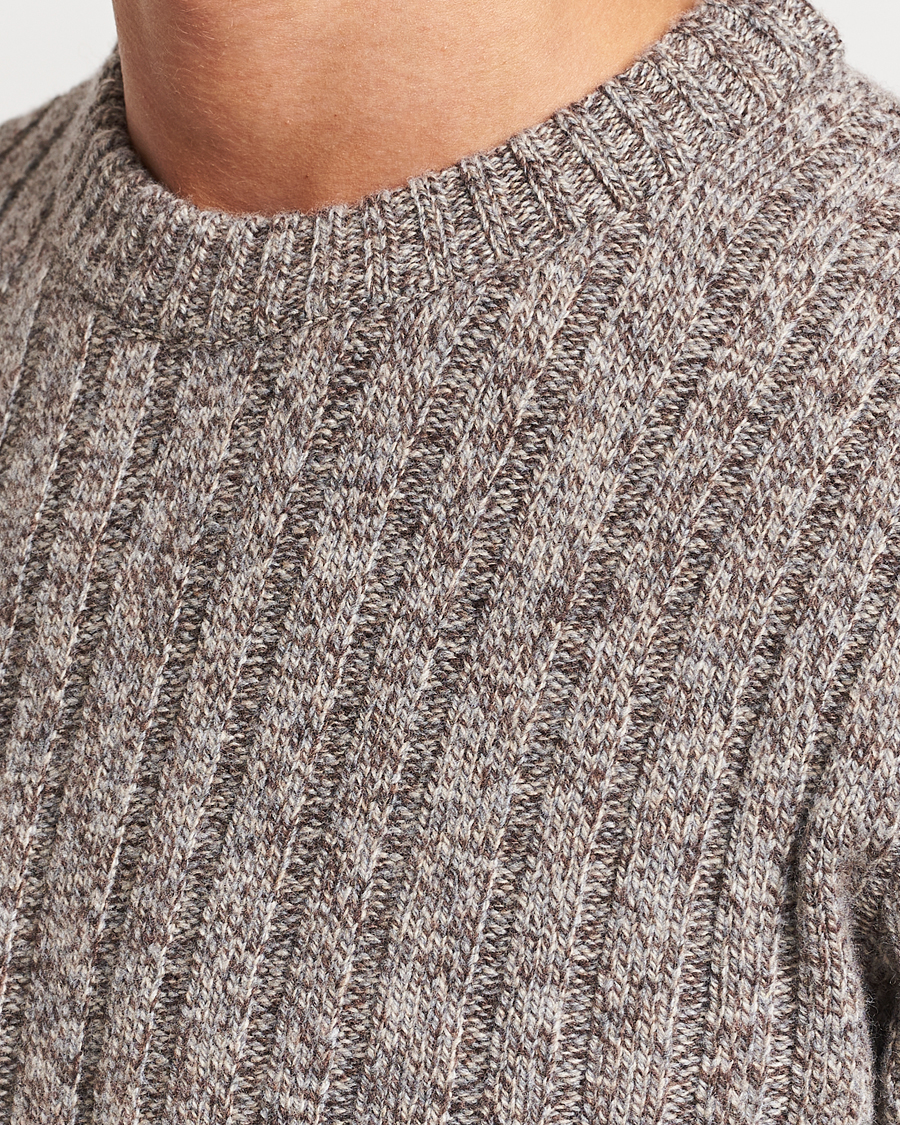 Homme | Pulls Et Tricots | Stenströms | Super Geelong Merino Crewneck Brown