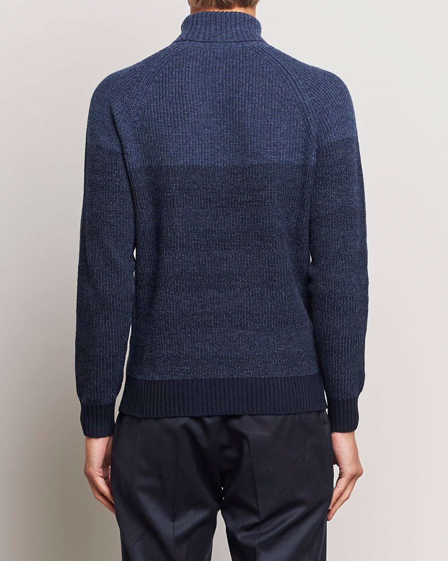 Homme | Pulls Et Tricots | Stenströms | Chunky Ombre Knit Rollneck Blue