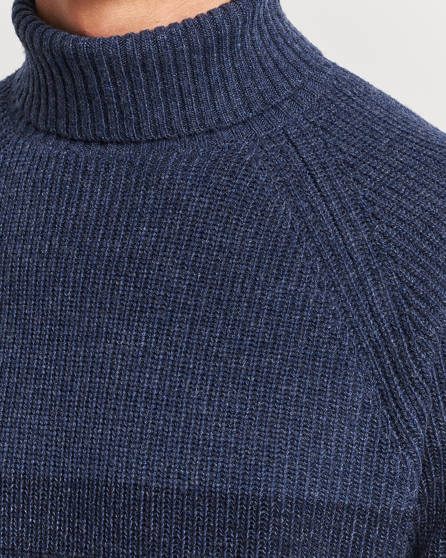 Homme | Pulls Et Tricots | Stenströms | Chunky Ombre Knit Rollneck Blue