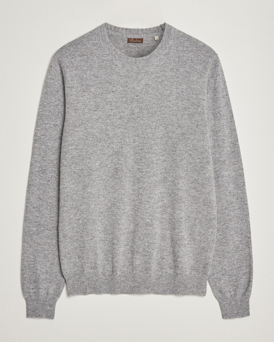Heren | Truien | Stenströms | Cashmere Crewneck Grey