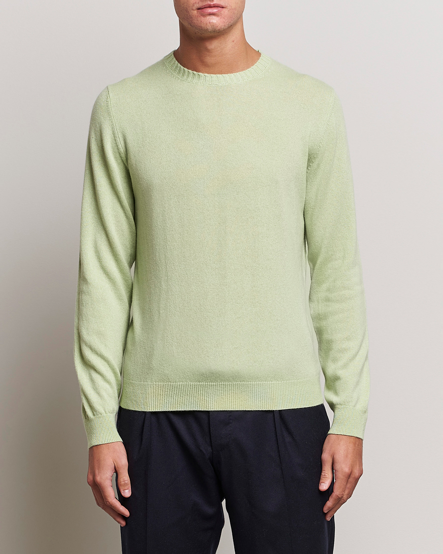 Homme | Pulls Et Tricots | Stenströms | Cashmere Crewneck Soft Green