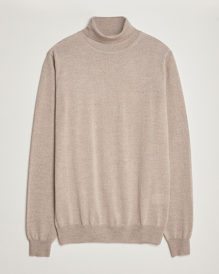 Homme | Pulls Et Tricots | Stenströms | Fine Merino Rollneck Beige