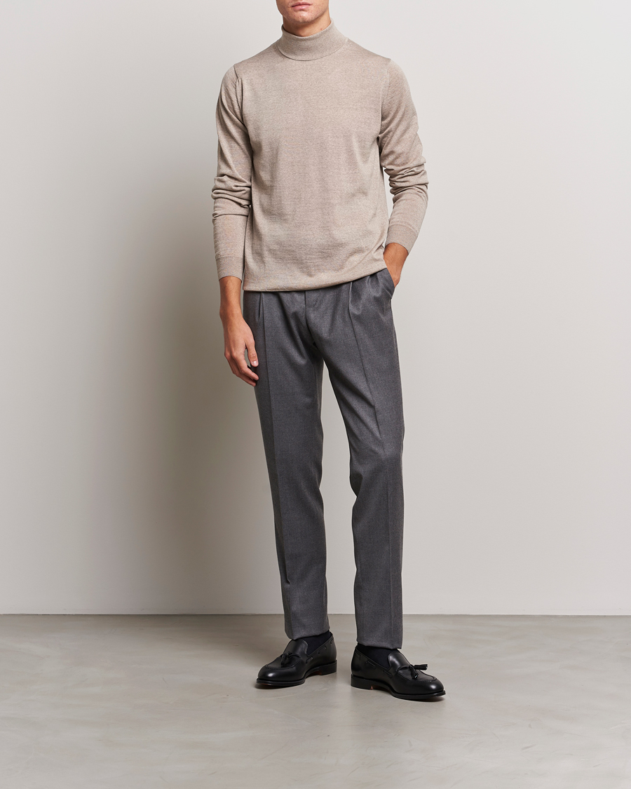 Homme | Pulls Et Tricots | Stenströms | Fine Merino Rollneck Beige