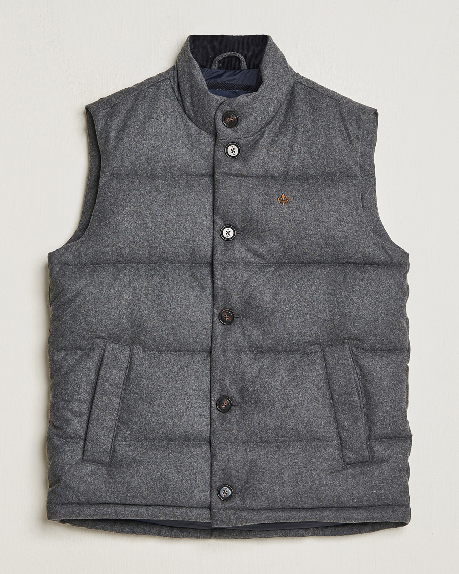 Homme | Manteaux Et Vestes | Morris | Alston Wool Flanell Vest Grey