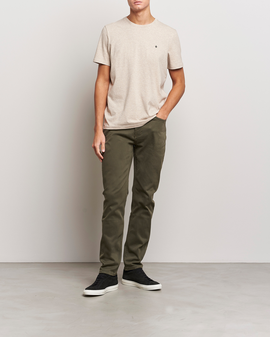 Heren | Broeken | Morris | James Brushed 5-Pocket Pant Olive