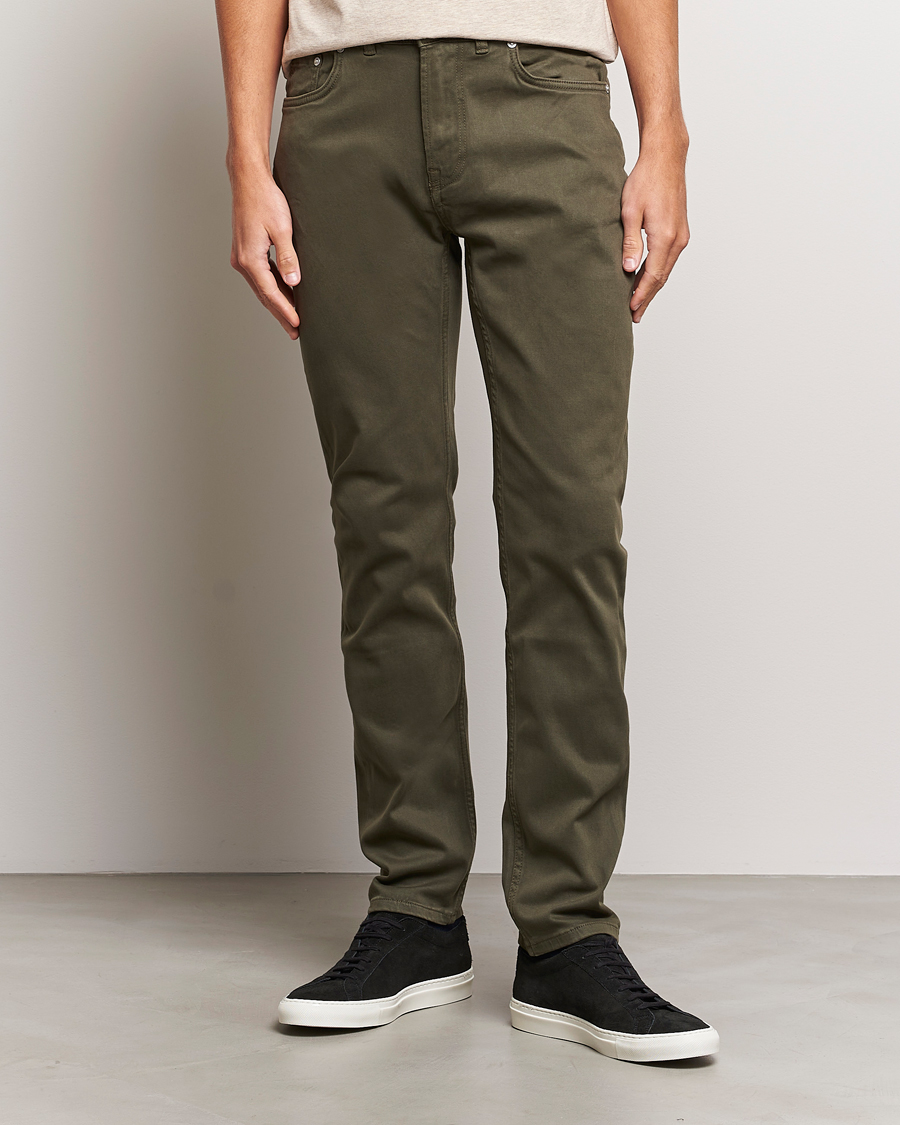 Heren | Broeken | Morris | James Brushed 5-Pocket Pant Olive