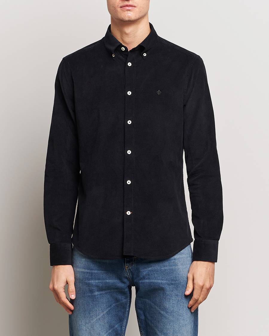 Homme | Chemises | Morris | Douglas Corduroy Shirt Black