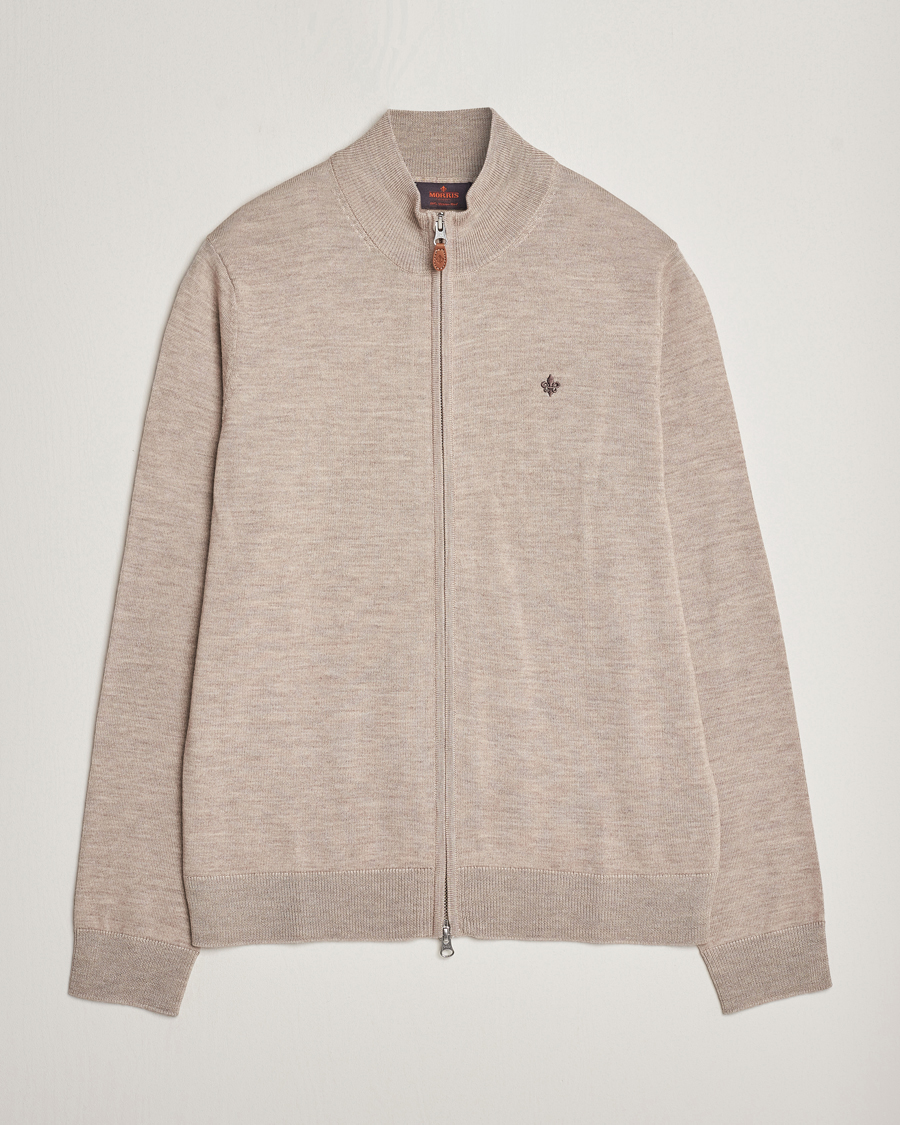 Homme | Pulls Et Tricots | Morris | Merino Zip Cardigan Khaki