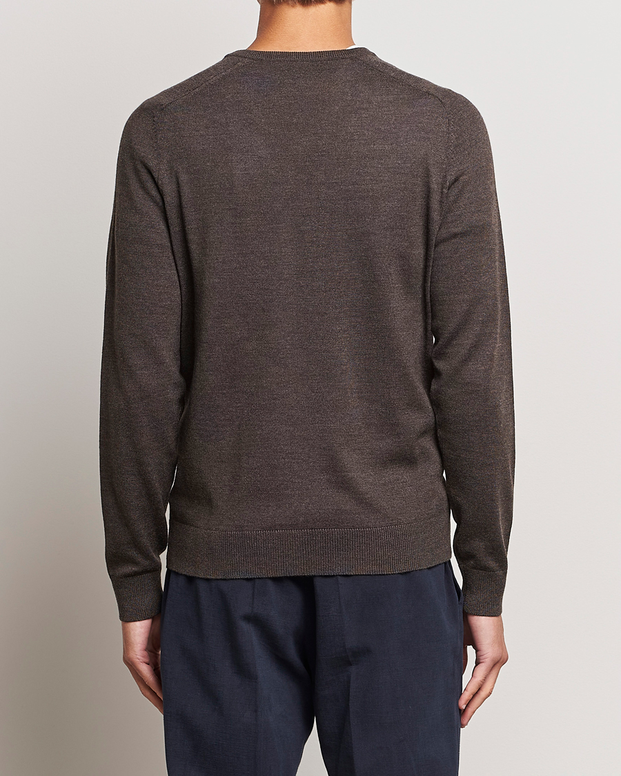Heren | Truien | Morris | Merino V-neck Brown