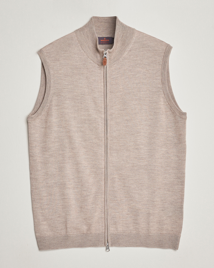 Homme | Pulls Et Tricots | Morris | Merino Zip Vest Khaki