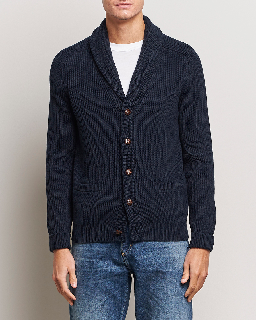 Homme | Pulls Et Tricots | Morris | Brayden Shawl Cardigan Navy