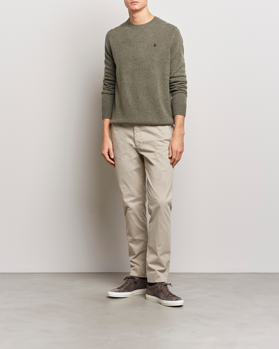 Heren | Truien | Morris | Newton Crew Neck Olive